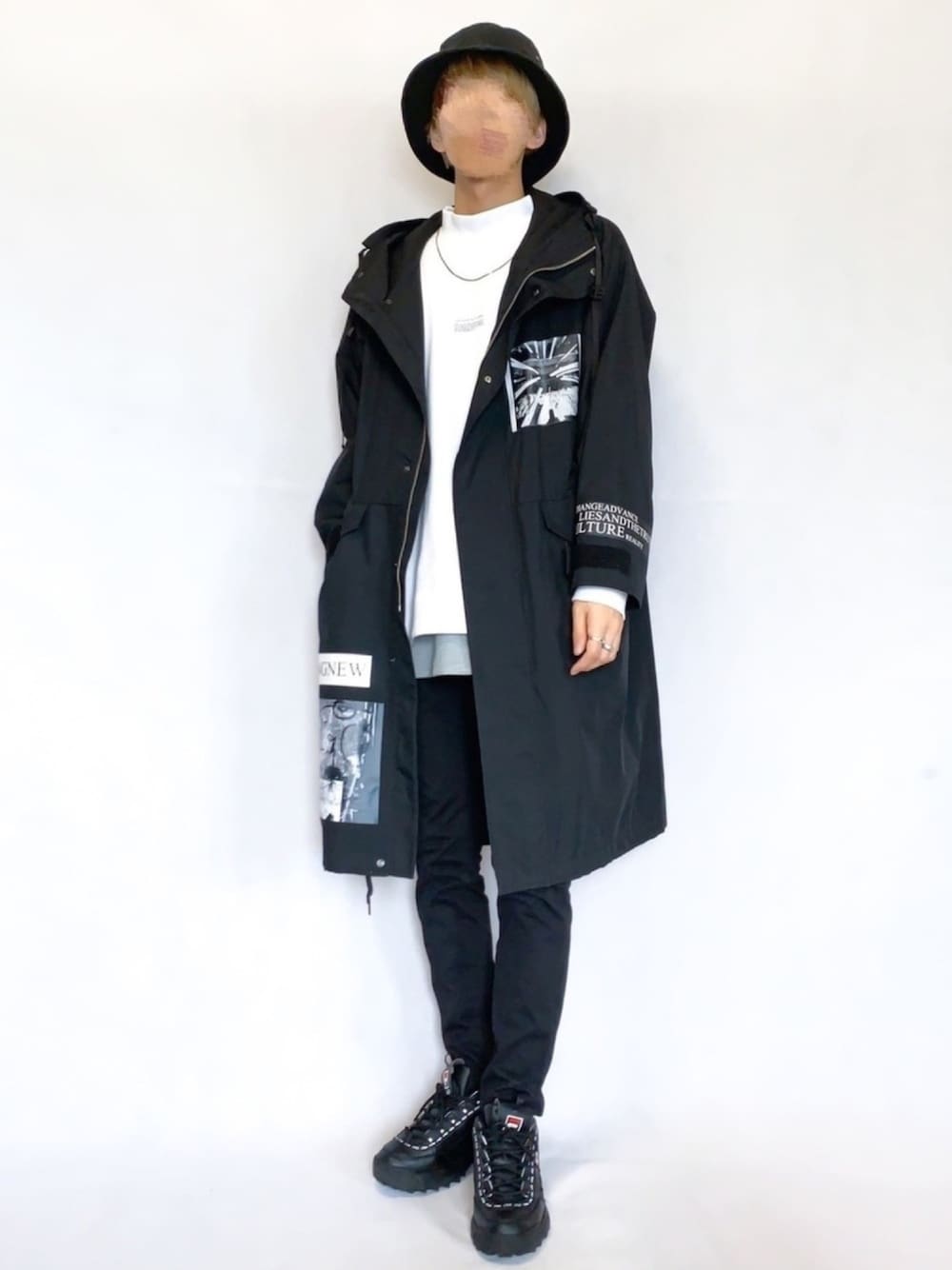 ハレ嶋本丈士フードコートモッズコートサイズM