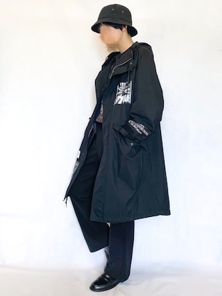 ハレ　嶋本丈士　フードコート　モッズコート　サイズM HARE（ハレ）の「HARE×嶋本丈士 コラボフォトフードコート(HARE
