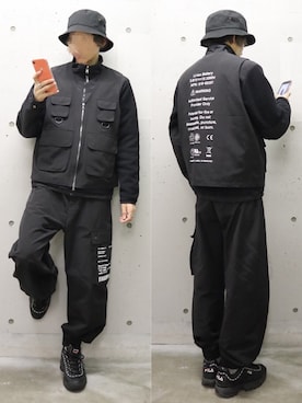 「SHAREEF（シャリーフ）のアイテム（その他）」を使った、ふじさん（メンズ・170cm）の冬コーディネート