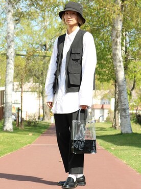 「SHAREEF（シャリーフ）のアイテム（その他）」を使った、ふじさん（メンズ・170cm）の春コーディネート
