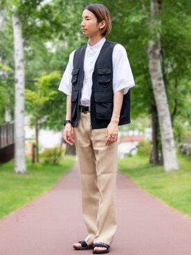 「SHAREEF（シャリーフ）のアイテム（その他）」を使った、ふじさん（メンズ・170cm）の夏コーディネート