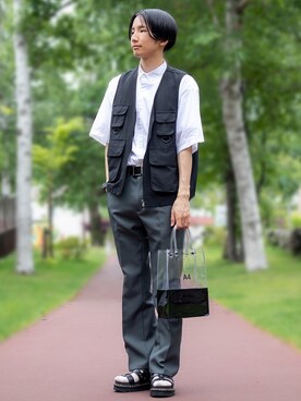 「SHAREEF（シャリーフ）のアイテム（その他）」を使った、ふじさん（メンズ・170cm）の夏コーディネート