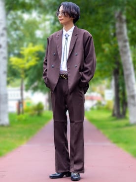 「RAGEBLUE（レイジブルー）のアイテム（テーラードジャケット）」を使った、ふじさん（メンズ・170cm）の秋コーディネート