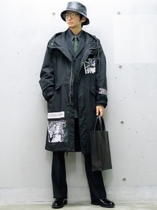 ハレ　嶋本丈士　フードコート　モッズコート　サイズM HARE（ハレ）の「HARE×嶋本丈士 コラボフォトフードコート(HARE