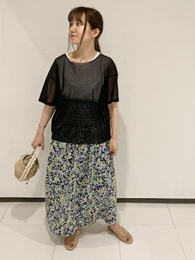 「KIWI（キィウイ）のアイテム」を使った、関田さん（レディース・160cm）の夏コーディネート