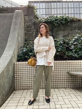 「FAEDA（ファエダ）のアイテム」を使った、関田さん（レディース・160cm）の春コーディネート