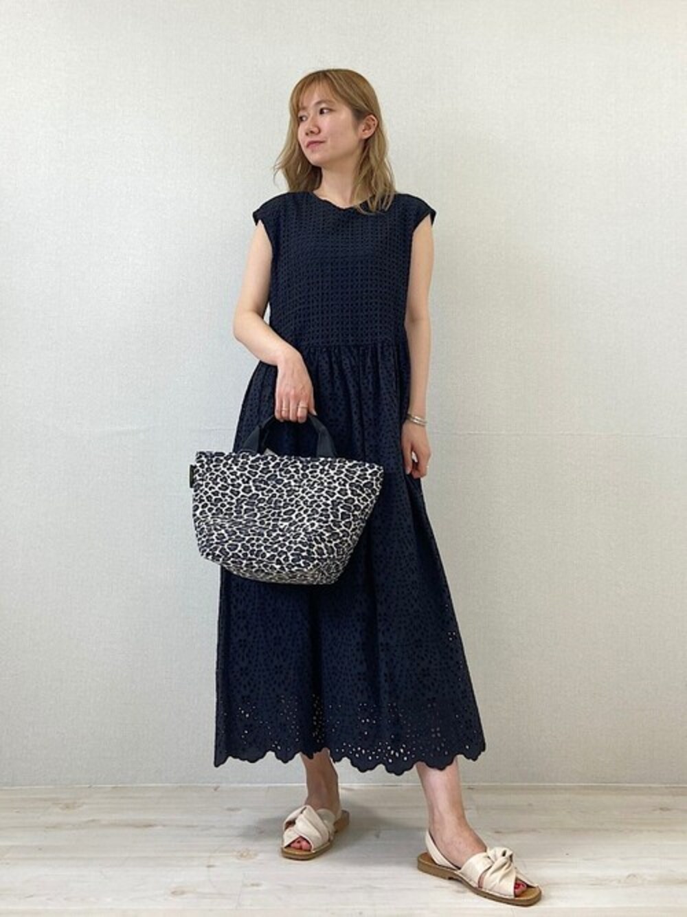 SHIPS（シップス）の「Primary Navy Label:コンビレースノースリーブ 