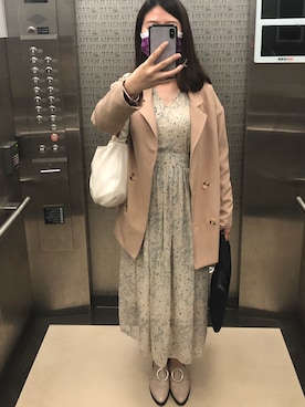 「business casual」｜Yabe Daiさん（レディース・158cm）の春コーディネート