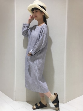 「orcival」｜「アイテム（チュニック）」を使った、waragaiさん（レディース・153cm）の春コーディネート