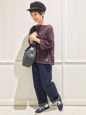 「アイテム（キャスケット）」を使った、waragaiさん（レディース・154cm）の夏コーディネート