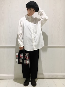 「アイテム（トートバッグ、レッド系）」を使った、waragaiさん（レディース・154cm）の夏コーディネート