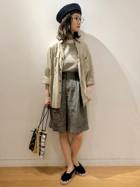 「La Manual Alpargatera（マヌアル・アルパルガテラ）のアイテム」を使った、waragaiさん（レディース・153cm）の夏コーディネート