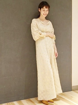 「カラーパンプス」｜Neneさん（レディース・164cm）の冬コーディネート