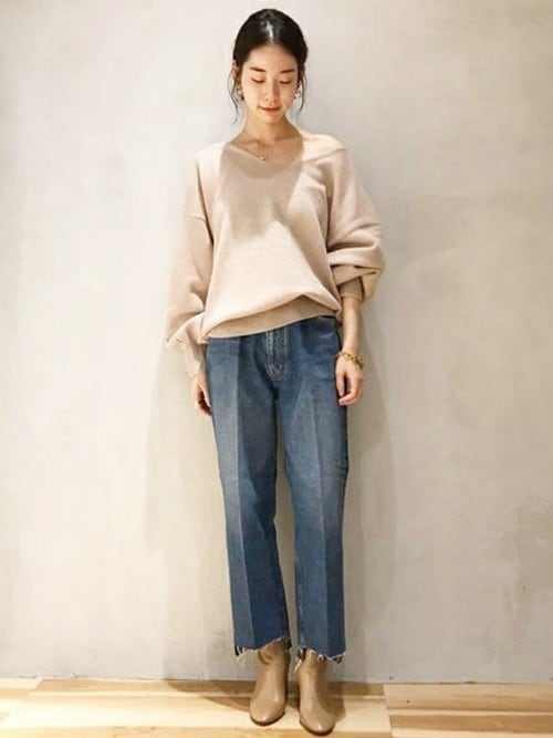 美品★ Plage スーパーファインウールパフスリーブ Vネックプルオーバー Plage プラージュ スーパーファインウールパフスリーブVネック