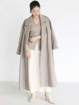 「plage（プラージュ）のアイテム（その他アウター）」を使った、Neneさん（レディース・164cm）の秋コーディネート