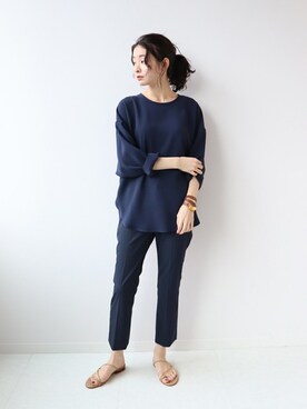 「plage（プラージュ）のアイテム（パンツ）」を使った、Neneさん（レディース・164cm）の冬コーディネート