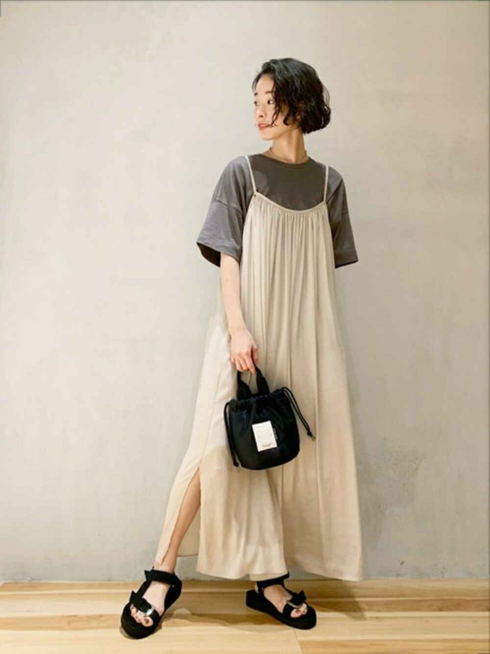 plage（プラージュ）の「Washer Satin キャミワンピース◇（ワンピース  