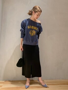 「スエット」｜「アイテム（パンプス）」を使った、Neneさん（レディース・164cm）の秋コーディネート