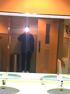 「トイレから失礼しやす」｜「アイテム（帽子）」を使った、mizuki さん（メンズ・170cm）の冬コーディネート