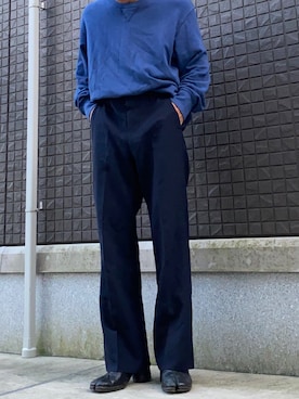 「メゾンマルジェラ」｜「アイテム（スラックス）」を使った、tanaka rintaさん（メンズ・168cm）の秋コーディネート