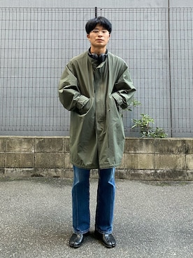 「Ressaca（レサーカ）のアイテム（モッズコート）」を使った、tanaka rintaさん（メンズ・168cm）の冬コーディネート