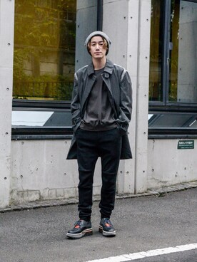 「salvy;（サヴィー）のアイテム」を使った、Haruki Tadaさん（メンズ・170cm）の冬コーディネート