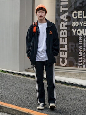 「JUNYA WATANABE（ジュンヤワタナベ）のアイテム」を使った、Haruki Tadaさん（メンズ・170cm）の春コーディネート