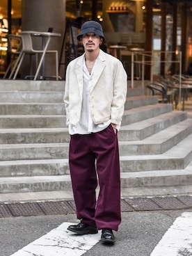 「CLASS（クラス）のアイテム（パンツ）」を使った、Haruki Tadaさん（メンズ・170cm）の春コーディネート