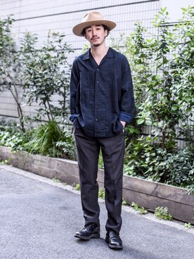 「DOLCE&GABBANA（ドルチェアンドガッバーナ）のアイテム（スラックス）」を使った、Haruki Tadaさん（メンズ・170cm）の春コーディネート