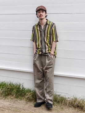 「CMMN SWDN（コモンスウェーデン）のアイテム」を使った、Haruki Tadaさん（メンズ・170cm）の夏コーディネート
