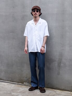 「08sircus（ゼロエイトサーカス）のアイテム（トップス）」を使った、Haruki Tadaさん（メンズ・170cm）の夏コーディネート