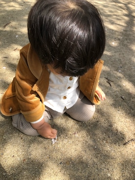 「no brand（ノーブランド）のアイテム（その他アウター）」を使った、sochanさん（キッズ・70cm）の春コーディネート