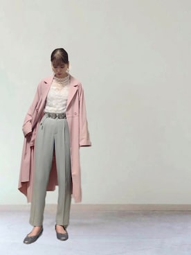 「DISCOAT（ディスコート）のバレーシューズ（バレエシューズ）」を使った、nakamuu ☾さん（レディース・164cm）の春コーディネート