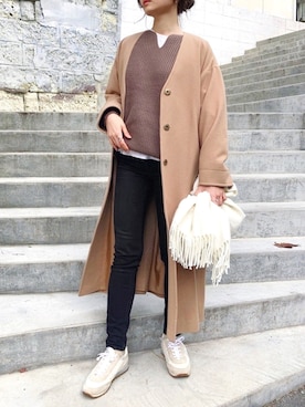 「MARC JACOBS（マークジェイコブス）のアイテム（スニーカー）」を使った、zzzharuzzzさん（レディース・161cm）の冬コーディネート