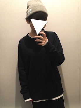 「ゆったりシルエット」｜「アイテム（スウェット）」を使った、Meeeeeさん（レディース・154cm）の冬コーディネート