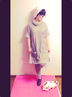 「ScoLar（スカラー）のアイテム（チュニック）」を使った、tm**さん（レディース・161cm）の冬コーディネート