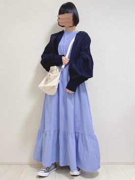 「mystic（ミスティック）のアイテム（ノーカラージャケット）」を使った、ぬこさん（レディース・153cm）の春コーディネート