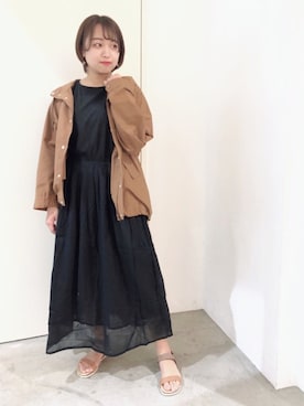 「Samansa Mos2 blue（サマンサモスモスブルー）のアイテム（マウンテンパーカー）」を使った、ななっこさん（レディース・157cm）の春コーディネート