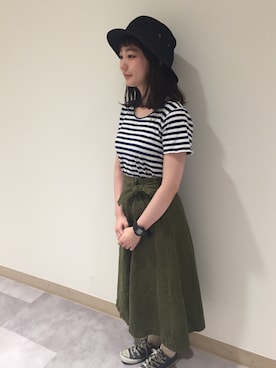 14+ コピス吉祥寺店 スタッフさん（レディース・152cm）の夏コーディネート