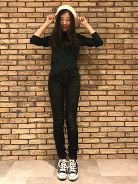 「14+（イチヨンプラス）のアイテム」を使った、14+ コピス吉祥寺店 スタッフさん（レディース・160cm）の春コーディネート