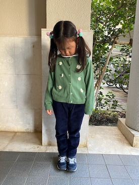 「PETIT BATEAU（プチバトー）のアイテム（パンツ）」を使った、🐘Umiii🐘さん（キッズ・120cm）の春コーディネート