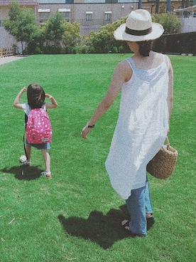 「PETIT BATEAU（プチバトー）のアイテム（キャミソール）」を使った、xayaboxさん（レディース・158cm）の夏コーディネート