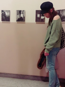 「アイテム（ブーティ、イエロー系）」を使った、ecruさん（レディース・164cm）の春コーディネート