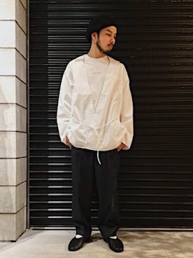 「HARE（ハレ）のアイテム（ハンチング/ベレー帽）」を使った、Morikawaさん（メンズ・160cm）の春コーディネート