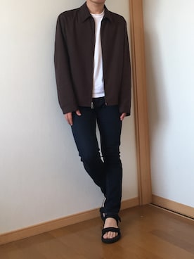 「Hanes」｜「アイテム（ナイロンジャケット）」を使った、kaitoさん（メンズ・174cm）の春コーディネート