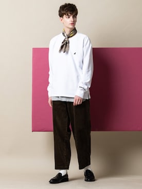 「KANGOL（カンゴール）のアイテム（スウェット）」を使った、LULU&ARNIE (ルル&アーニー)さん（メンズ・175cm）の春コーディネート