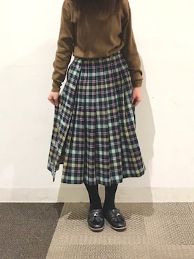 「koe×THOM BROWNE（コエトムブラウン）のアイテム」を使った、かのゆいさん（レディース・157cm）の冬コーディネート
