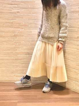 「anatelier（アナトリエ）のアイテム（スカート）」を使った、かのゆいさん（レディース・157cm）の春コーディネート