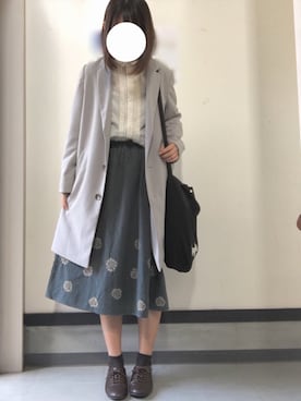 「poudoudou（プードゥドゥ）のアイテム」を使った、ぽーさん（レディース・162cm）の秋コーディネート