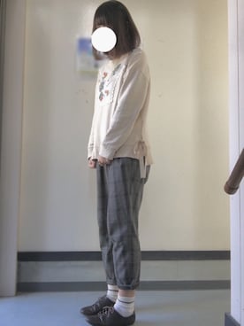 「poudoudou（プードゥドゥ）のアイテム」を使った、ぽーさん（レディース・162cm）の秋コーディネート